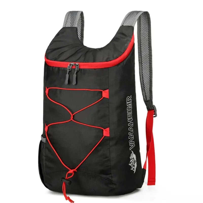Showlu Fashion outdoor folding backpack made of lightweight waterproof nylon, ideal for camping, hiking, and travel.