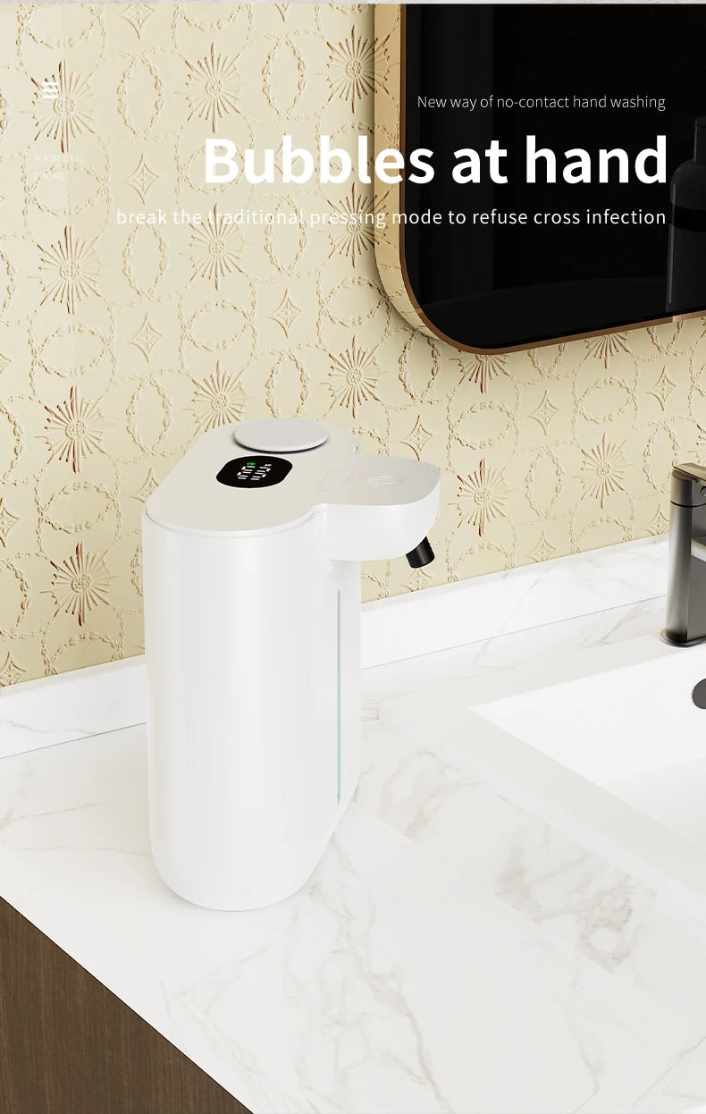 Showlu Smart General automatic soap dispenser with sleek white design and touchless operation for hygienic handwashing.