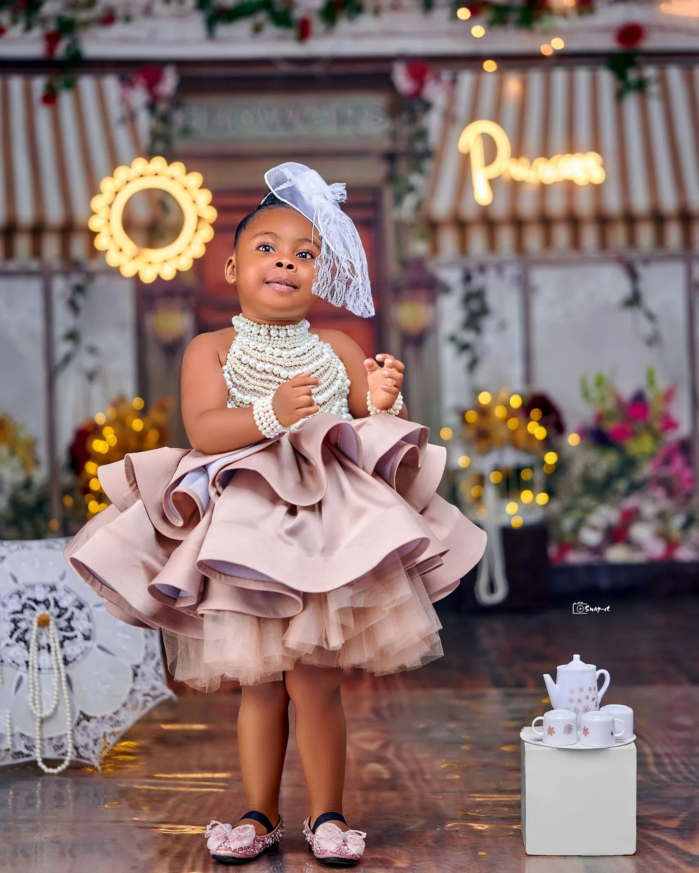 Luxury Pearls Flower Girl Dresses for Wedding Customized Kids Birthday Party Dress Princess Pageant Photoshoot Gowns