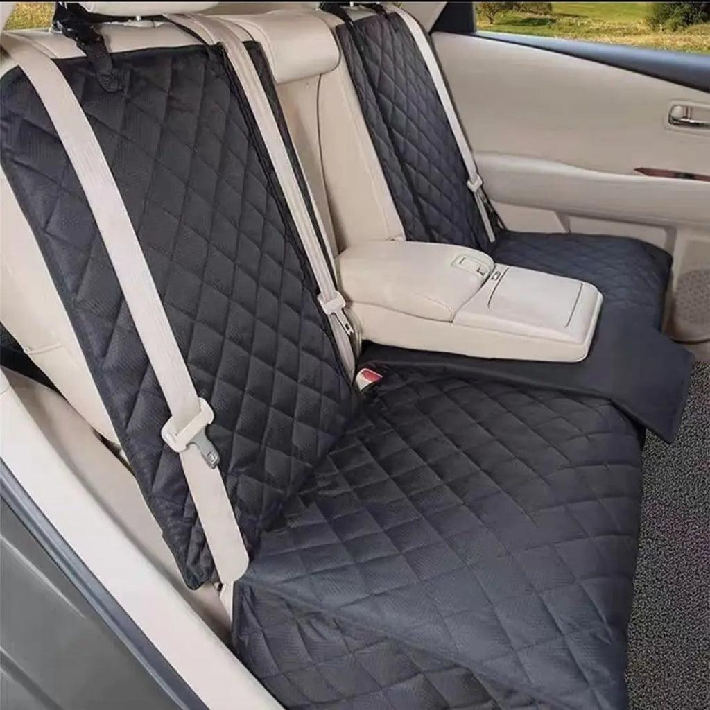 Showlu Waterproof Dog Car Seat Cover with pet travel mattress, designed to protect car seats and provide comfort for pets.