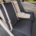 Waterproof dog car seat cover with middle armrest, showing a comfortable pet travel carrier mattress for dogs by Showlu Fashion Store.