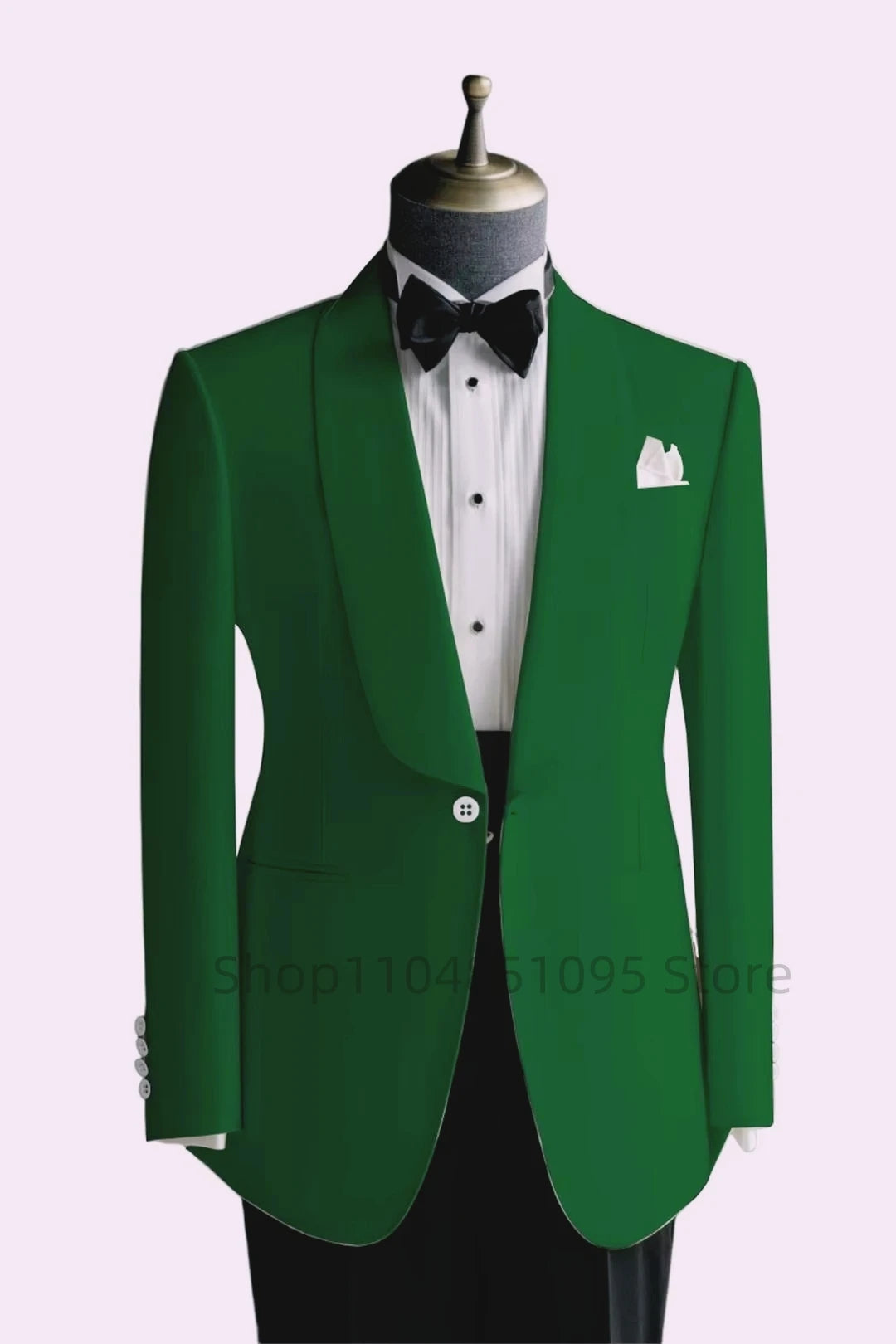 Showlu men's slim fit wool blend suit blazer with shawl lapel, ideal for wedding attire and formal events.