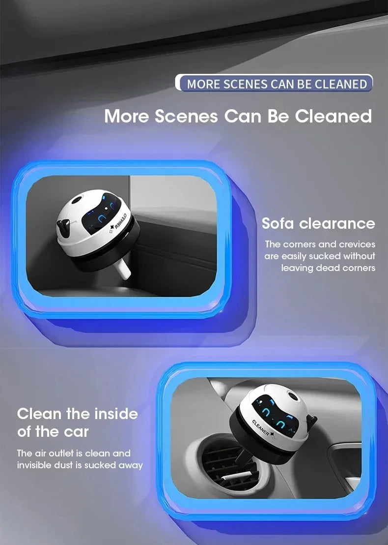 Mini USB Robot Desk Vacuum by Showlu Smart General, compact robot-shaped vacuum cleaner for desktop cleaning.