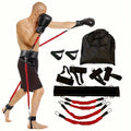 Showlu 12-piece heavy-duty resistance boxing training set for MMA with gloves, bands, and accessories for martial arts workouts.
