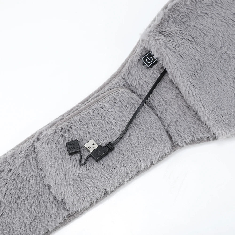 Showlu Smart General USB electric heating waist belt with adjustable graphene warm pad for comfortable warmth and pain relief.