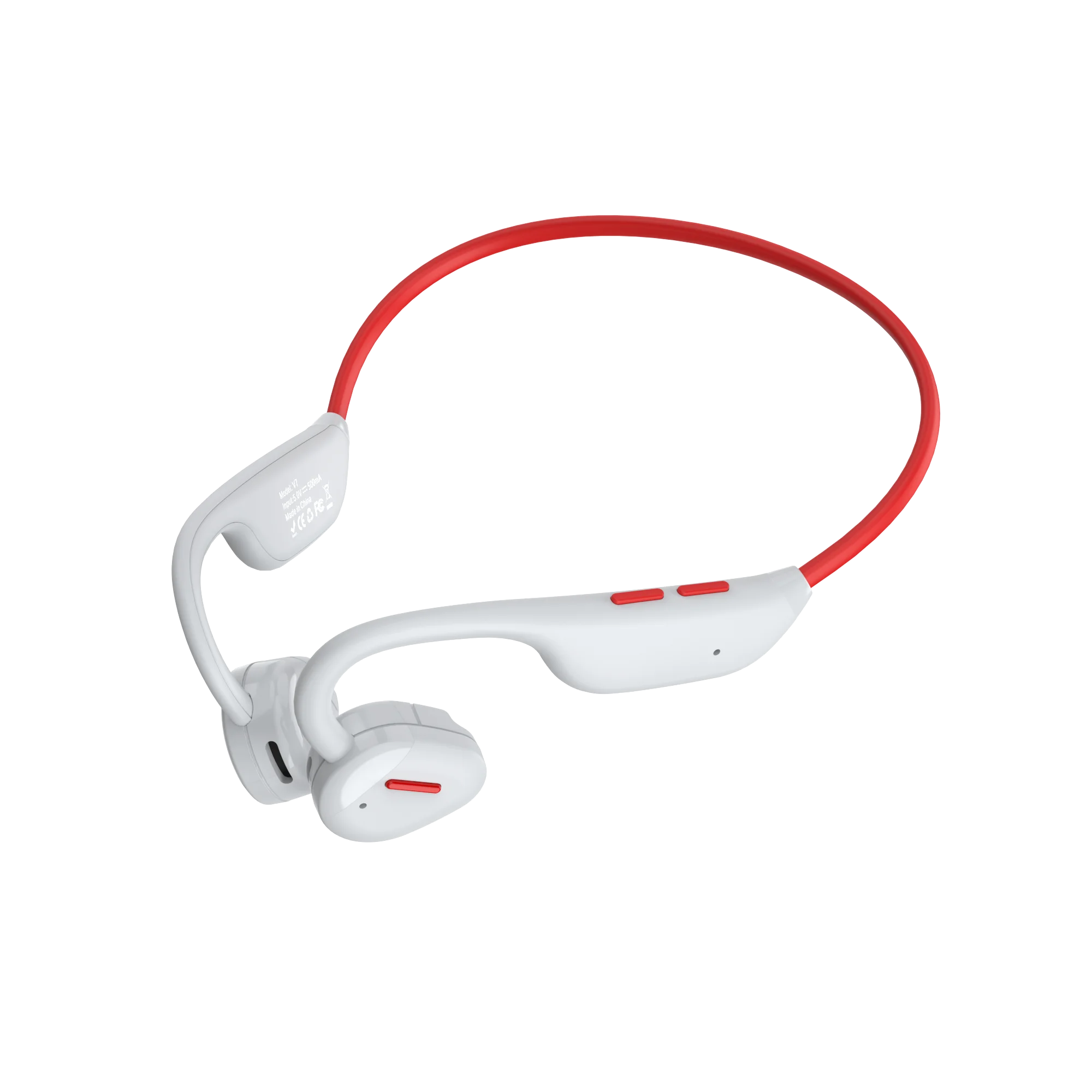Arikasen open ear air conduction headphones by SHOWLU in black, waterproof IP67, with Bluetooth 5.3 connectivity, outdoors use.