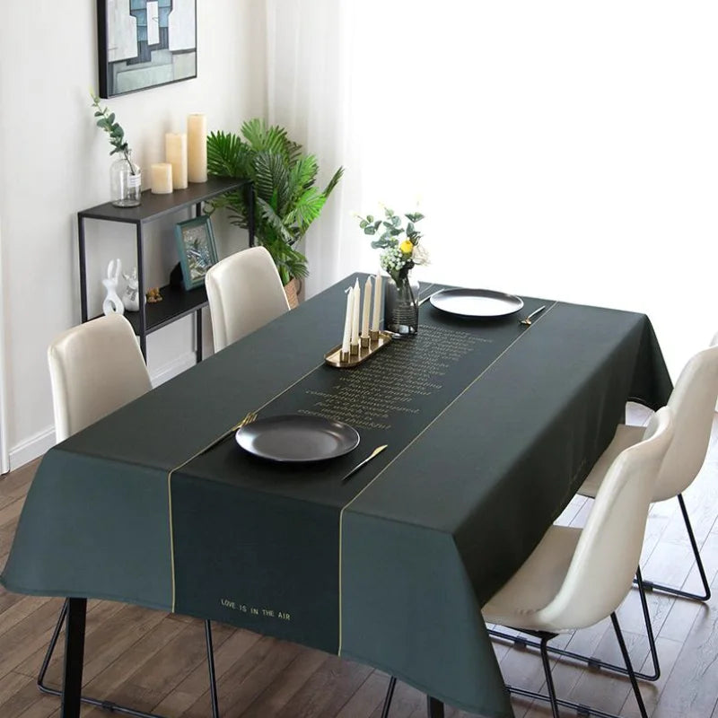 Rectangular Nordic simplicity print tablecloth for dining tables, party decor, and table covers in a stylish design.