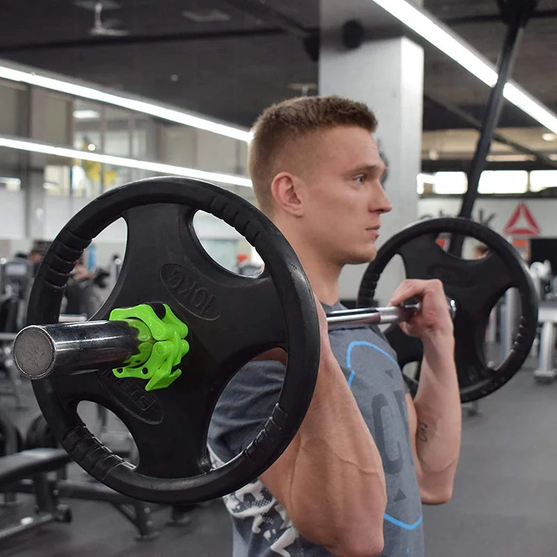 Showlu Fashion Store 50mm barbell clamp with spin lock collar, gym dumbbell lock, standard weightlifting bar fixing nuts.