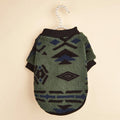 XLeiPet Totems Print puppy dog sweater by Showlu Fashion Store, warm winter fiber pet hoodie with colorful totem design.