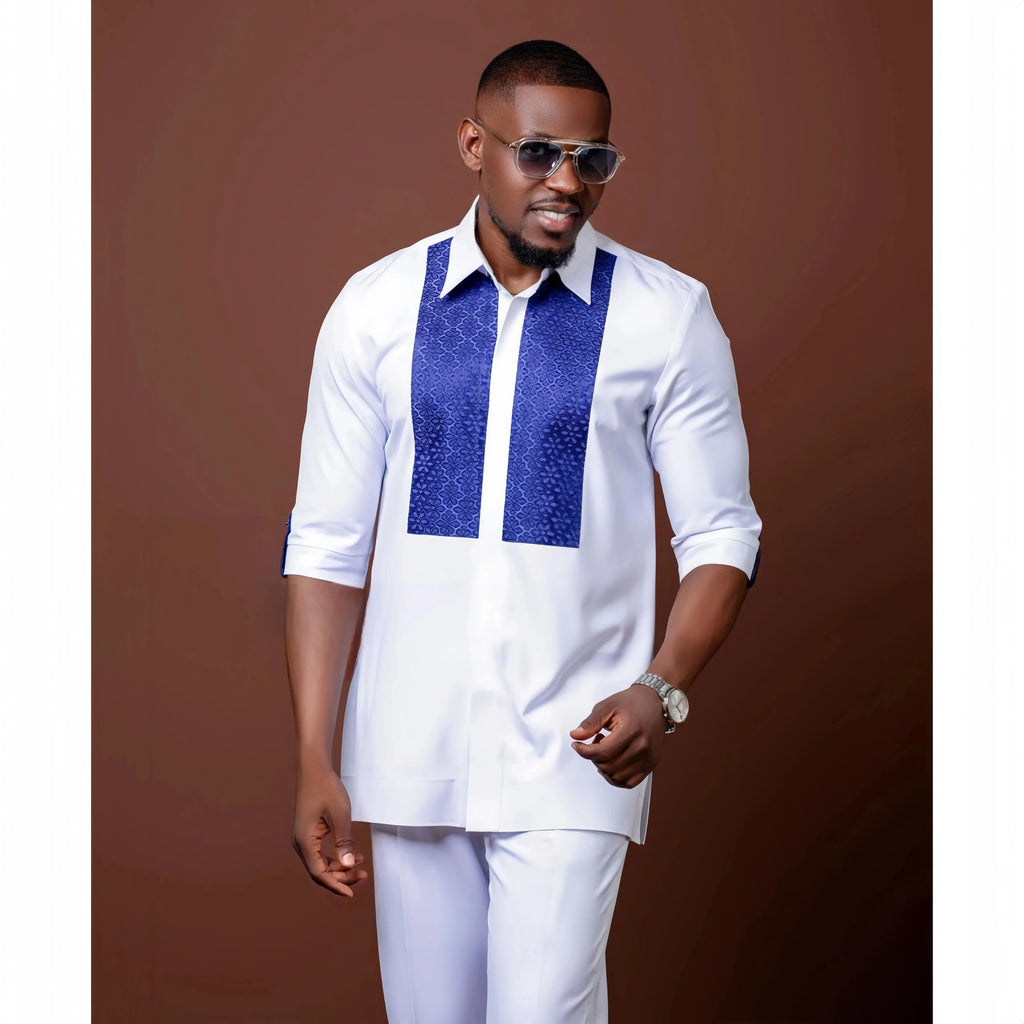 SHOWLU FASHION men's striped two-piece formal suit made of cotton blend, featuring a stylish, professional look with a matching jacket and pants.