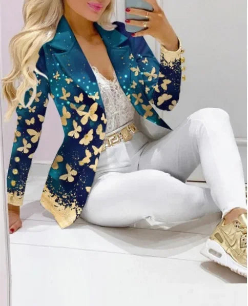 2025 Women's 2pcs Tracksuits Solid Long Sleeve Blazer Pants Suit Sets Office Lady Tracksuit Two Piece Set Fitness Outfits Woman SHOWLU FASHION STORE
