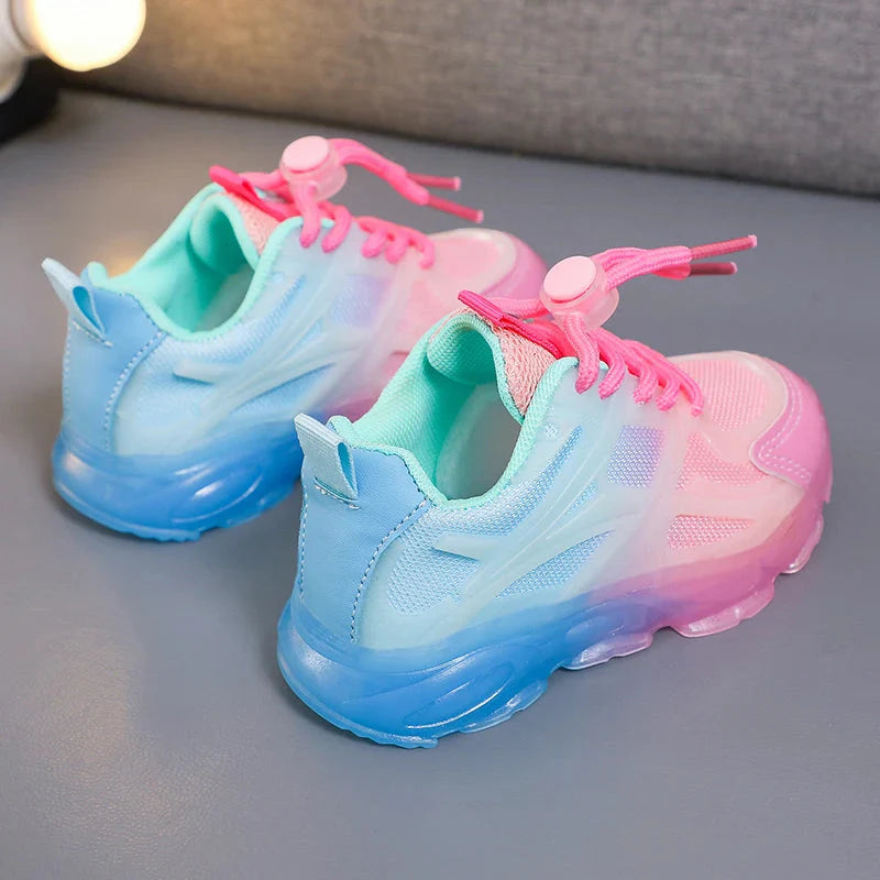 Children's breathable mesh sneakers by SHOWLU FASHION STORE, lightweight kids walking shoes with comfortable mesh design.