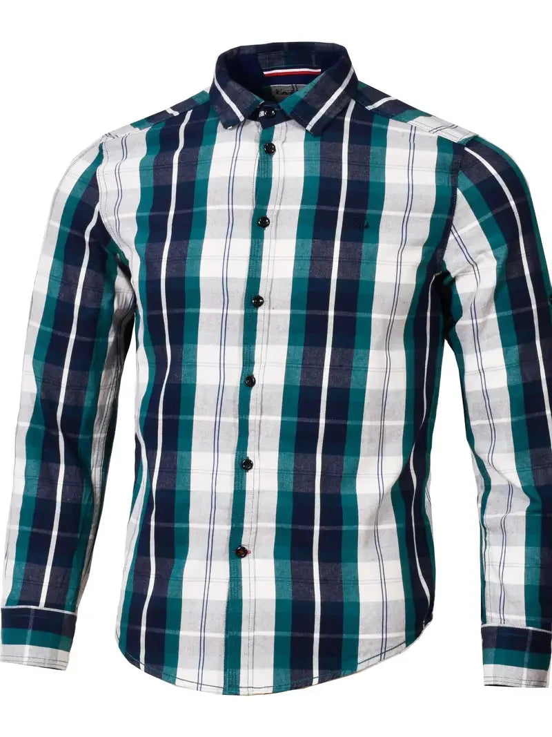 Men's sea blue casual shirt with 3D boat anchor print, short sleeve, long sleeve style, from Showlu Fashion Store.