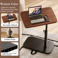 Portable adjustable folding side table for home office or sofa, showing its compact design and lightweight construction.