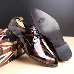 Office Mens Dress Shoes Patent Leather Business Shoe Lace Up Plus Size Man Wedding Shoe Fashion Pointed Toe Men Shoes 2025 New