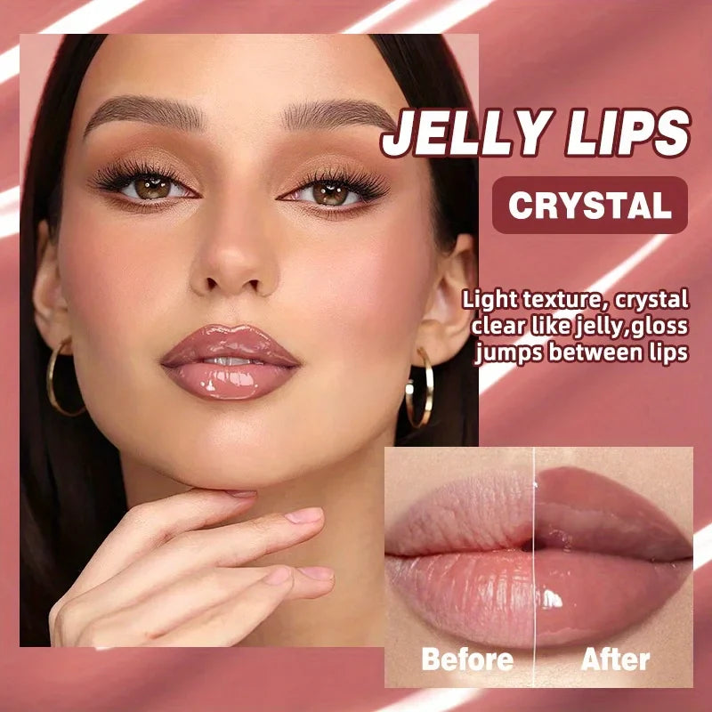 SHOWLU Brightening Lip Moisturizing Serum in colored lip balm treatment with smooth, glossy finish on lips.