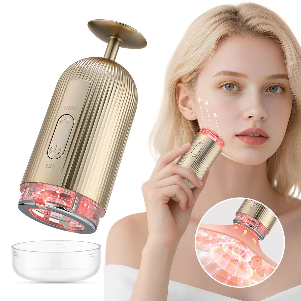 Hailicare Electric Facial Massager with vacuum face cupping and skin lifting features, shown in a sleek black design.