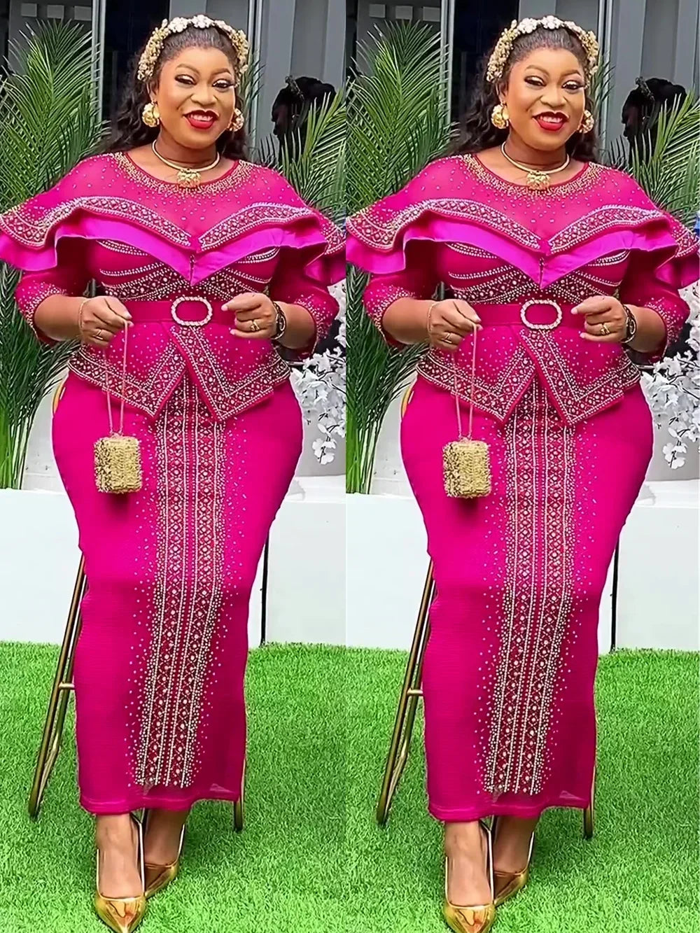 2025 Elegant African Dresses for Women New Africa Clothing Plus Size Spring Wedding Party Long Dress Dashiki Ankara Outfits Robe