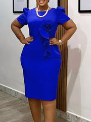 Summer Wedding Guest Dress 2025 Elegant Fitted Short Sleeve Sheath Dress for Women Modern Style