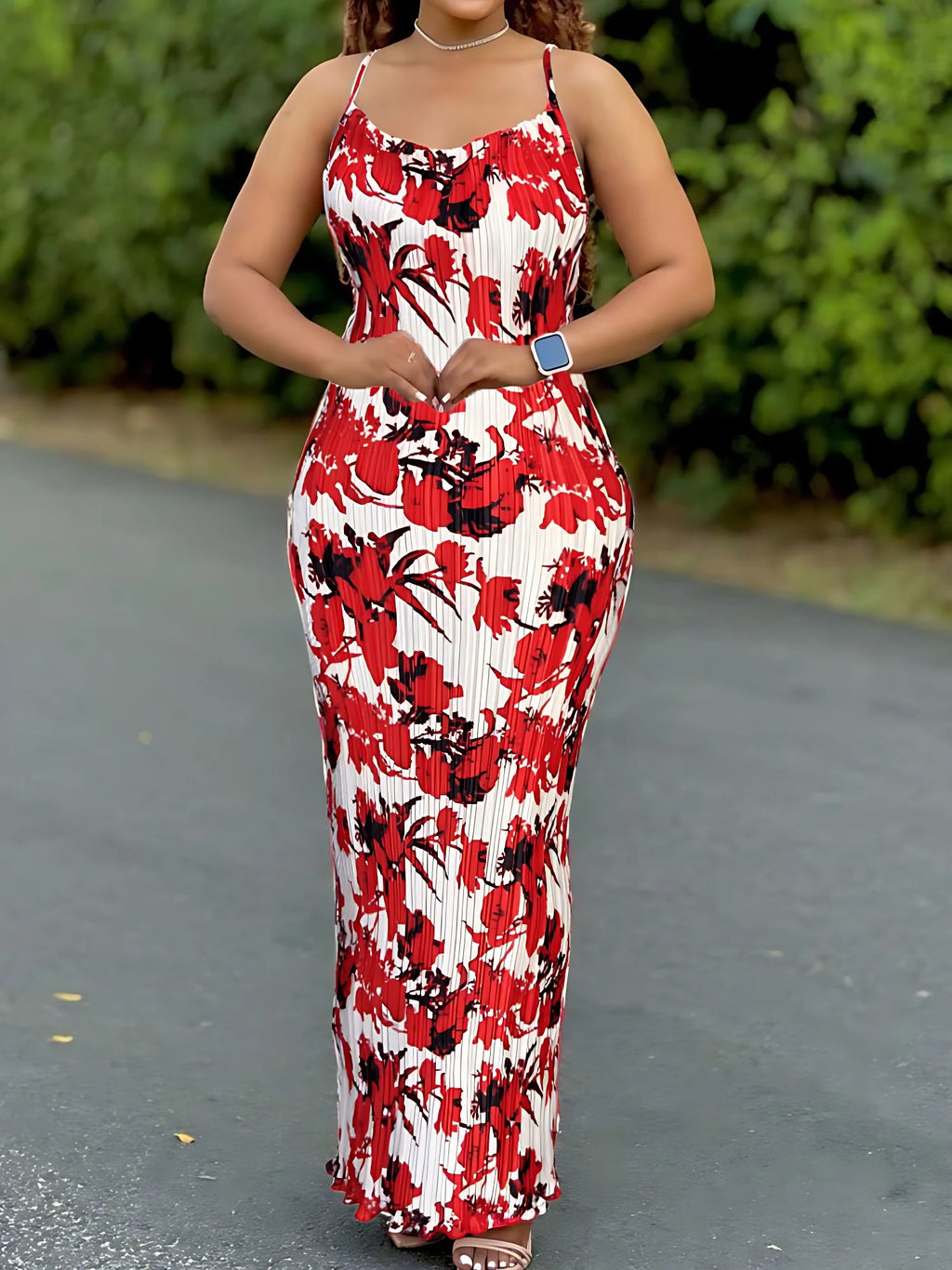 Women's tie dye print pleated summer spaghetti strap bodycon dress with casual slimming fit, from Showlu Fashion Store.