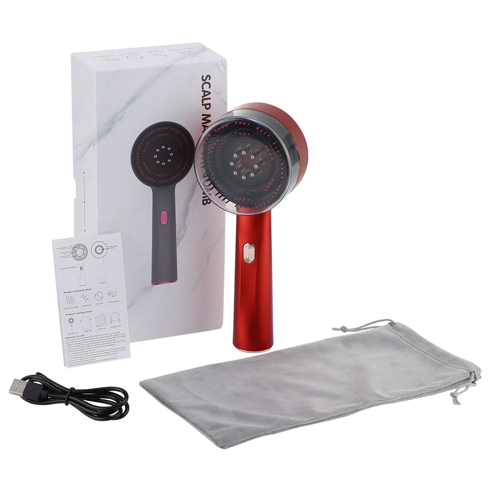 Showlu Smart General red light scalp massager hair growth comb with ergonomic handle and LED light for stimulating scalp and promoting hair growth.