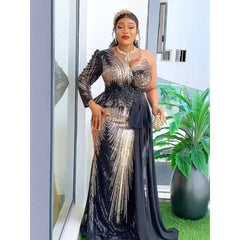 Luxury Party Evening Dresses Sequin Mermaid Gown Elegant Women Wedding Prom Dress Sexy Bodycon Long Robe 2025 New Year Clothing