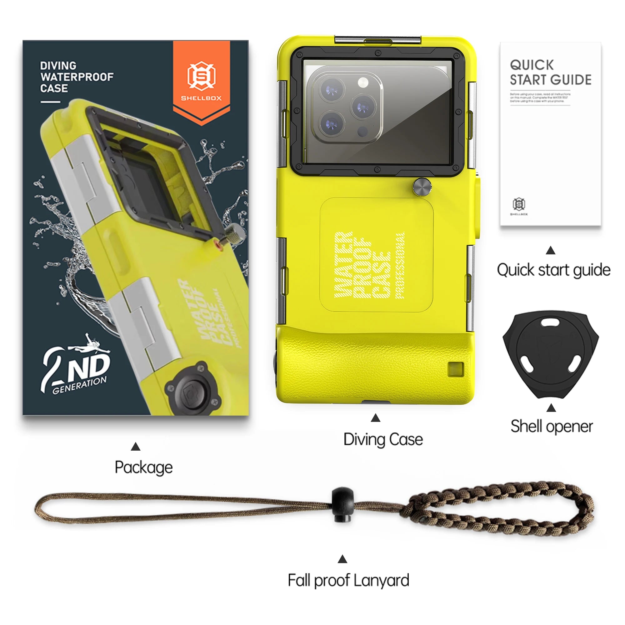 Showlu Smart General waterproof phone pouch, universal beach case, transparent plastic cover for protecting smartphones at the beach.