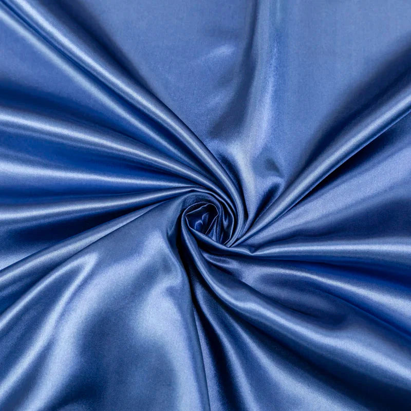 SHOWLU Satin Silk Flat Bed Sheet in smooth polyester with 500TC, showcasing its luxurious, shiny surface and plush texture.