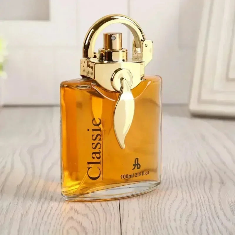 Okeny's Arabic style men's EDP perfume bottle with floral scent, 100ml, showcasing elegant packaging and design.
