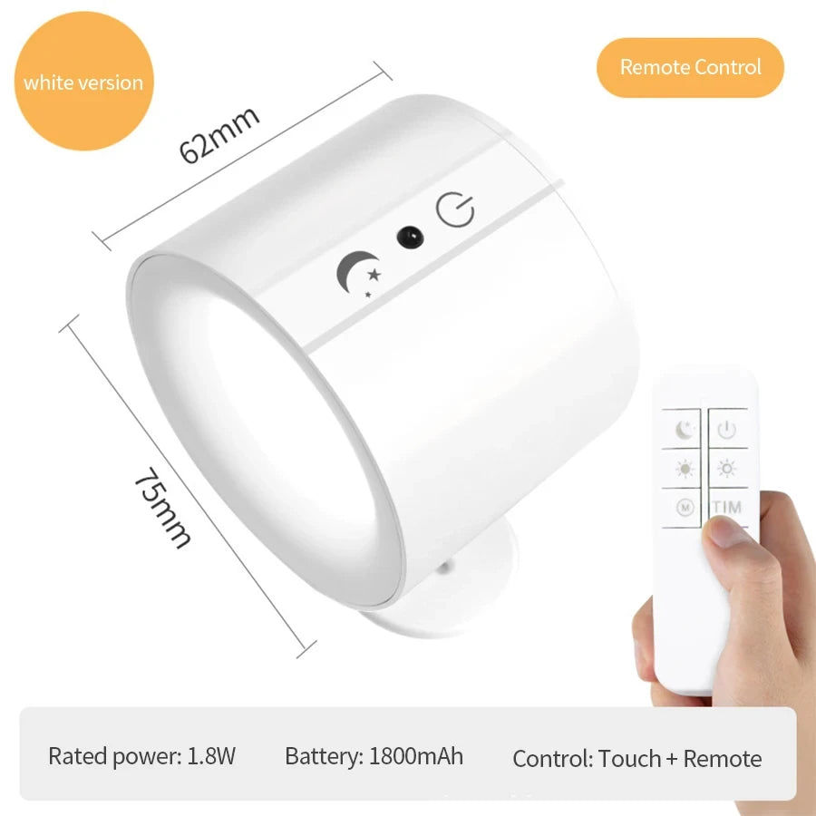 Rechargeable LED wall sconce by Showlu Smart General, showcasing modern design with integrated LED lighting for interior decor.