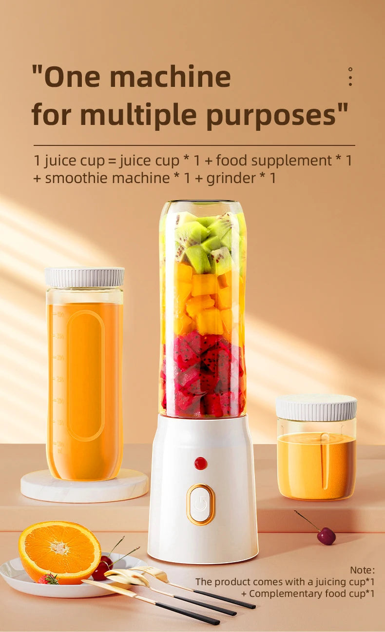 Portable Showlu Smart General USB blender with 500ML capacity, compact design, and easy-to-use buttons for smoothies and drinks.