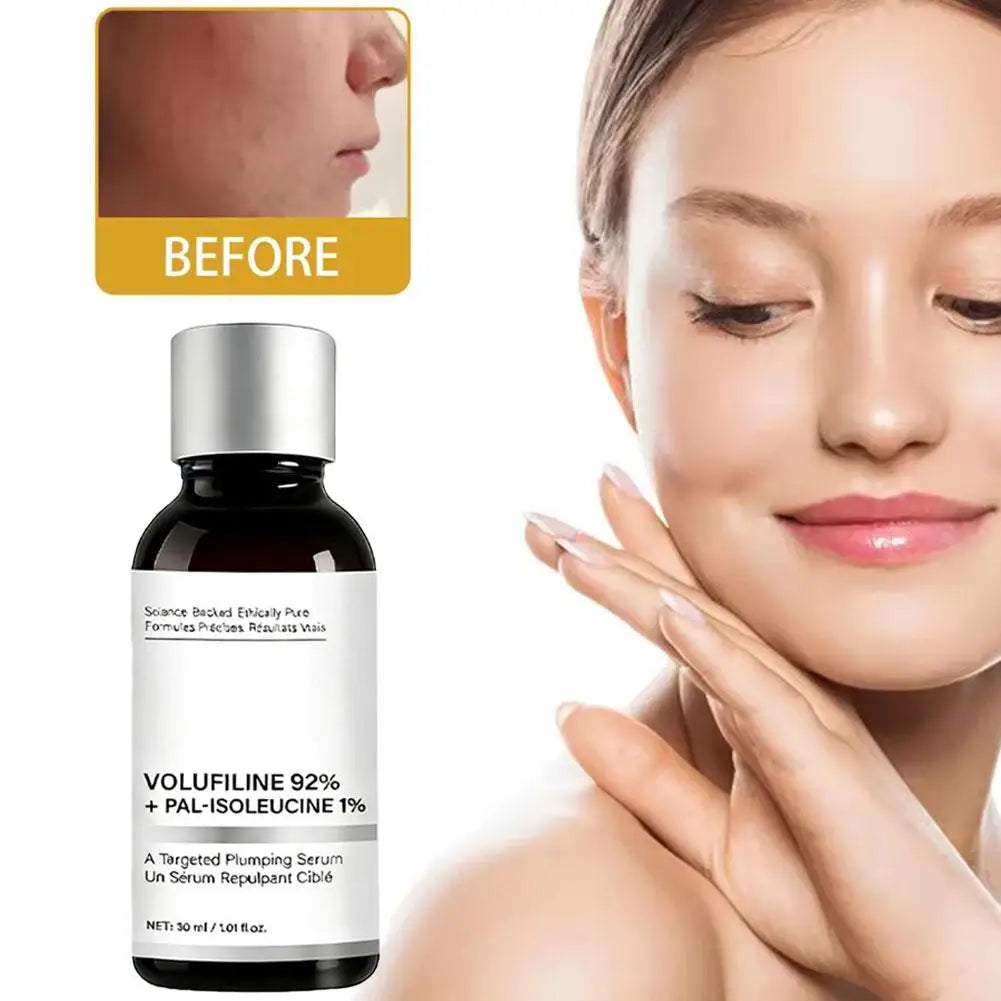 Volufilin face serum with niacinamide and hyaluronic acid, hydrating and smoothing dry skin for a deep plumping facial treatment