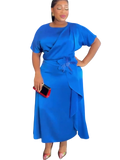 African long wedding dress for women by SHOWLU FASHION STORE, elegant maxi gown with vibrant patterns and flowing fabric.