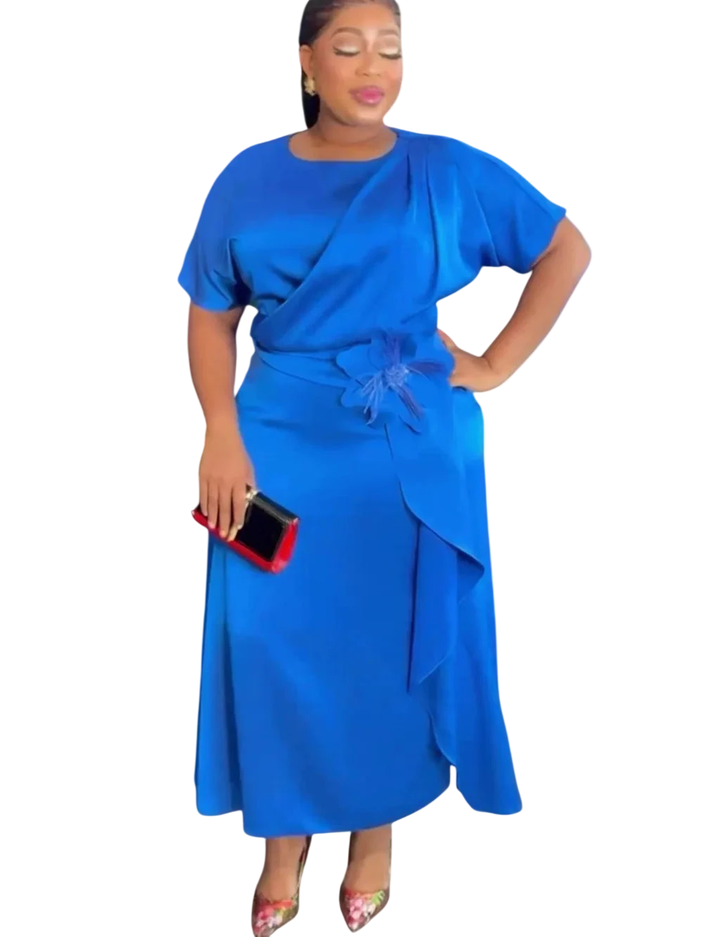 African long wedding dress for women by SHOWLU FASHION STORE, elegant maxi gown with vibrant patterns and flowing fabric.