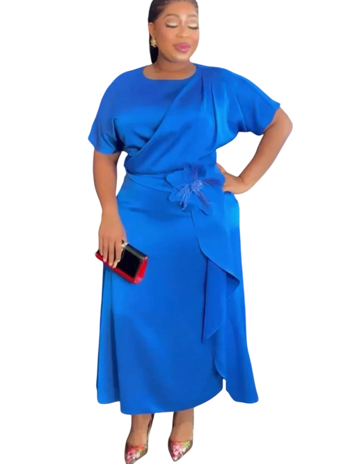 African long wedding dress for women by SHOWLU FASHION STORE, elegant maxi gown with vibrant patterns and flowing fabric.