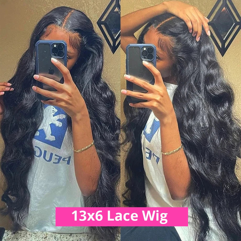 Body Wave Human Hair Wigs For Black Women 40 Inch Lace Front Human Hair Wig Brazilian Pre Plucked 13x4 13x6 Hd Lace Frontal Wig