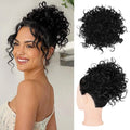 Synthetic Messy Bun Hair Piece 60g Elastic Drawstring Loose Wave Curly Hair Buns Hair Piece Extensions For Women Dark Brown