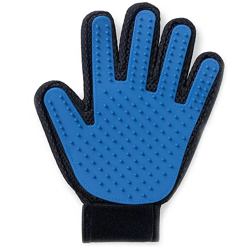 Silicone grooming gloves for pets by MOONBIFFY, designed for cats and dogs, with hair removal comb features.