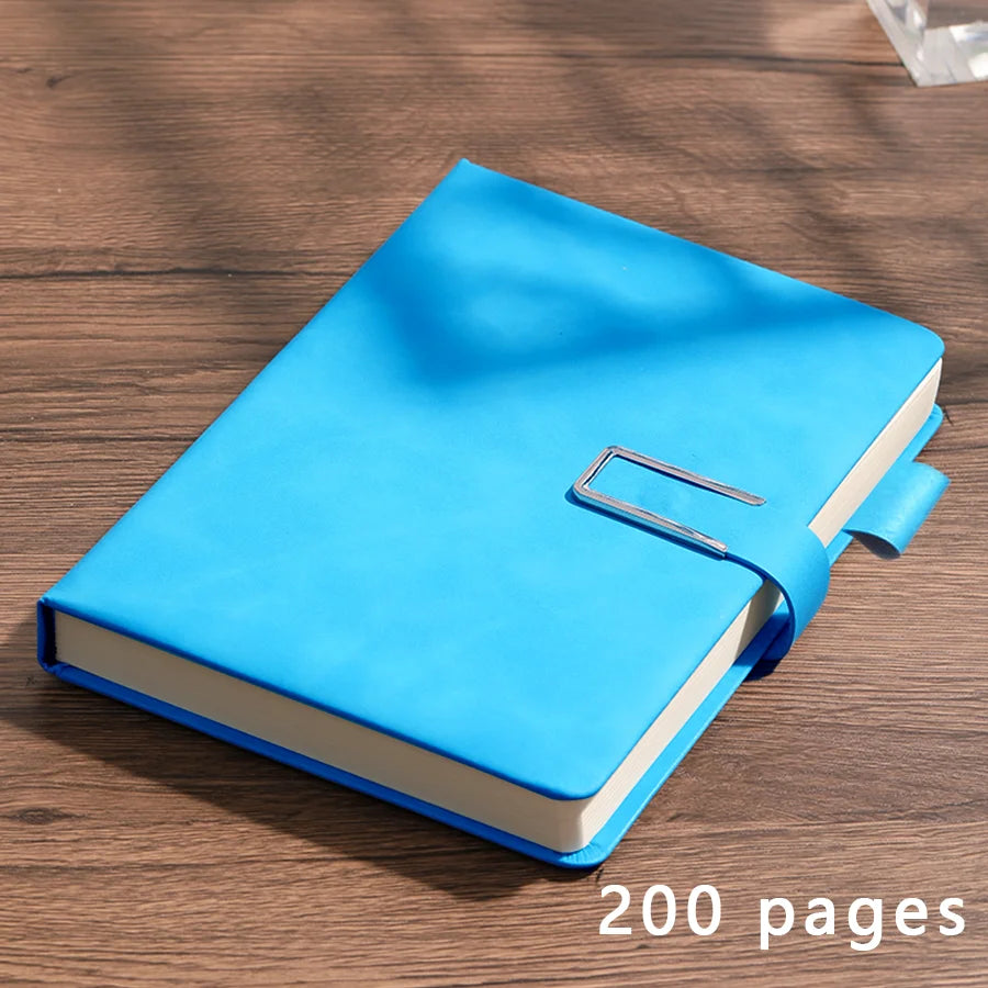 Showlu personalized vintage A5 leather notebook with soft cover, featuring custom engraving and classic leather journal design