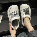 SHOWLU Women's lightweight EVA platform garden clogs, summer beach slides with open toe design and slip-on style.