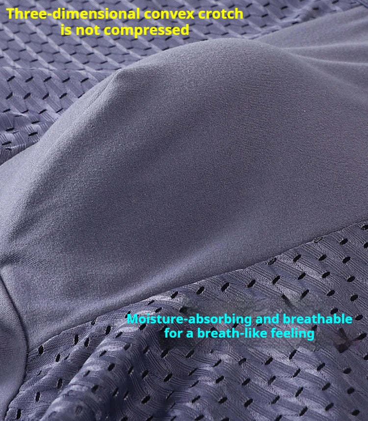 Showlu men's ice silk mesh boxer shorts in a breathable 3-pack, lightweight underwear with seamless design and comfortable fit.