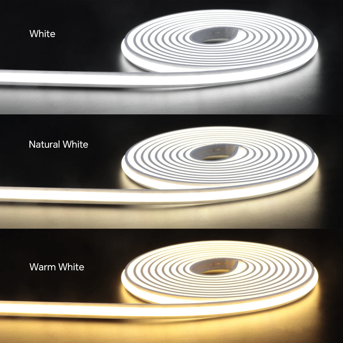 Showlu Smart COB Motion Sensor LED Strip Light Kit installed on a wall, showcasing adjustable lighting and motion detection features