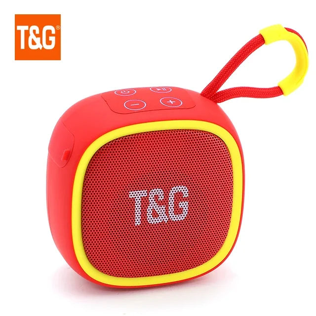 Mini Bluetooth speaker by Showlu Fashion Store, compact design with buttons and speaker grille visible, ideal for portable audio.