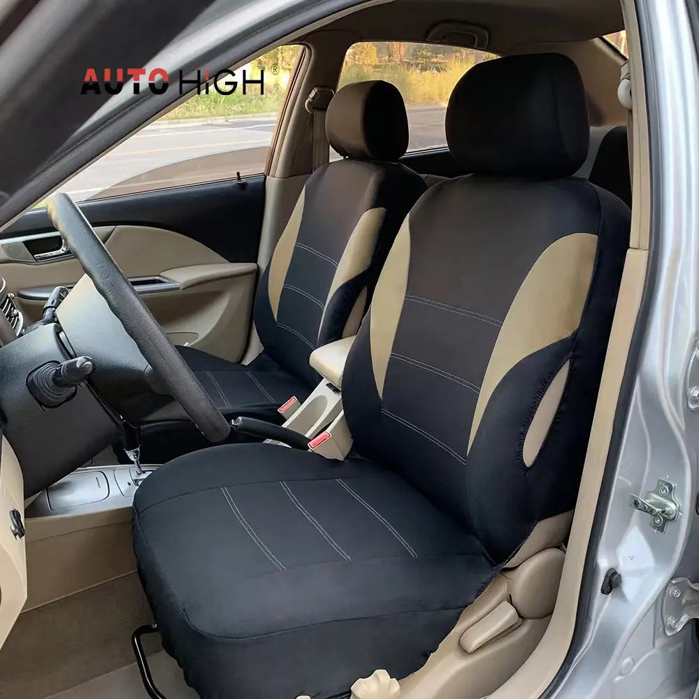 Universal AUTO HIGH car seat covers by SHOWLU FASHION STORE, polyester front and rear protectors for vehicle seats.
