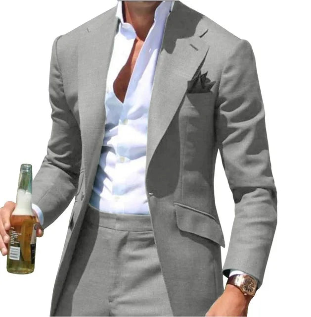 Costumes Pour Hommes Peak Collar Men Suits Notched Green Slim Fit Blazers Jackets Pants 2PCS Causal Business Wedding Groom Wear
