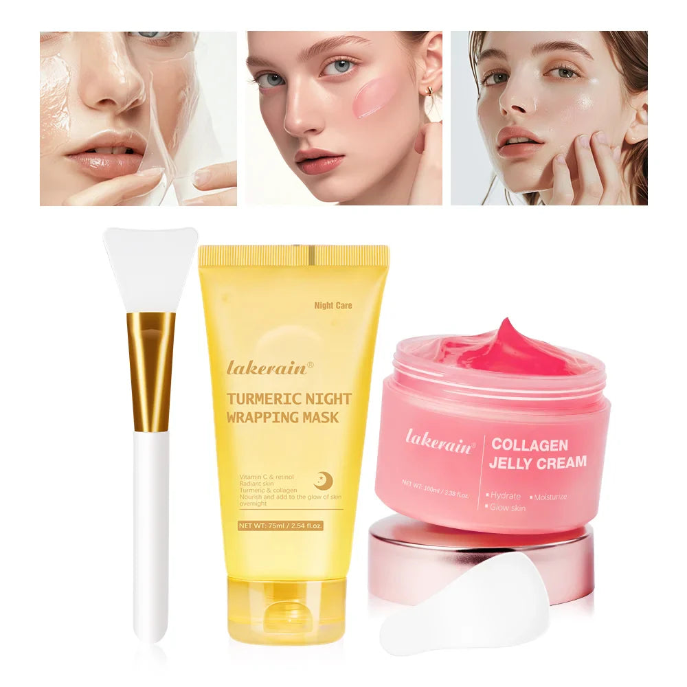 SHOWLU FASHION STORE ibcccndc Collagen Jelly Cream firming overnight peel-off facial mask in a jar with a smooth, glossy surface and product label.