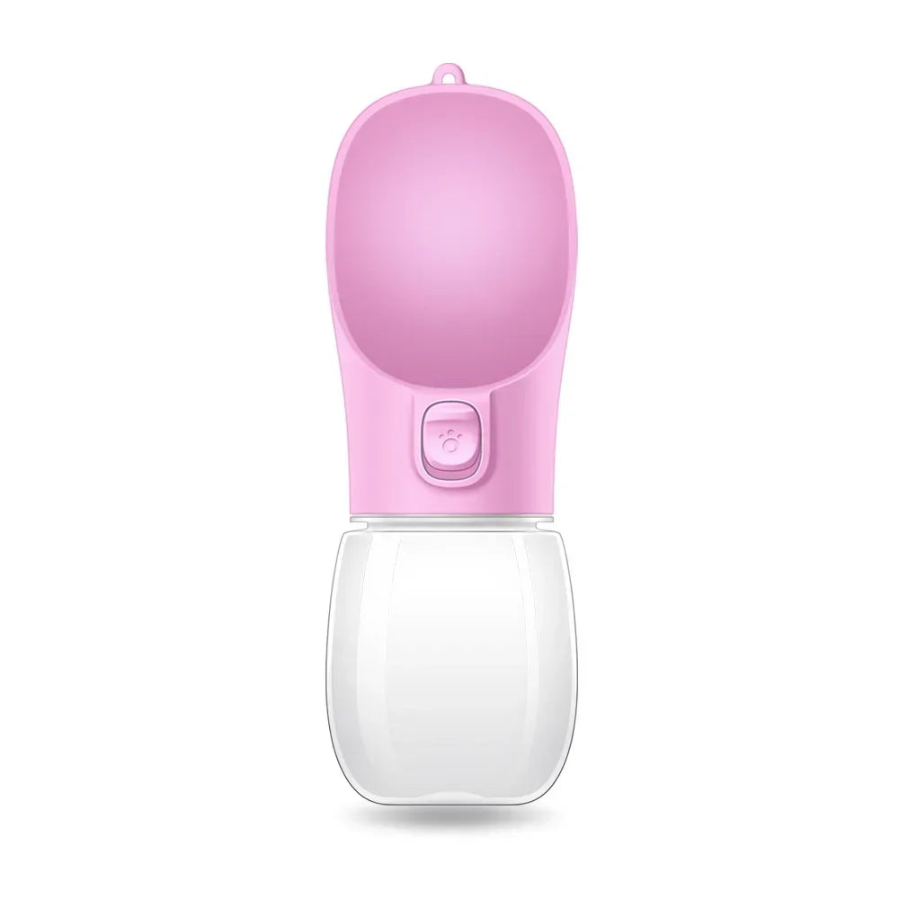 Showlu portable dog water bottle with leakproof design and built-in drinking bowl, perfect for outdoor pet hydration.
