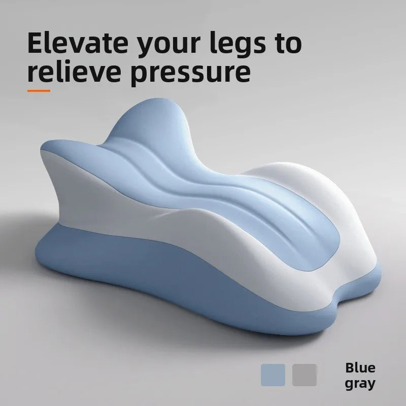 Showlu Memory Foam Bed Wedge Pillow for acid reflux and back pain relief, showing its ergonomic design and soft fabric cover.