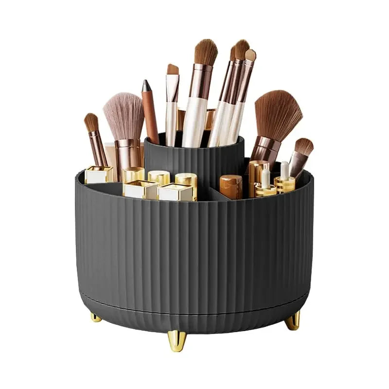 Showlu Smart 360° rotatable makeup and jewelry storage box with five compartments, designed for organized beauty and accessories.