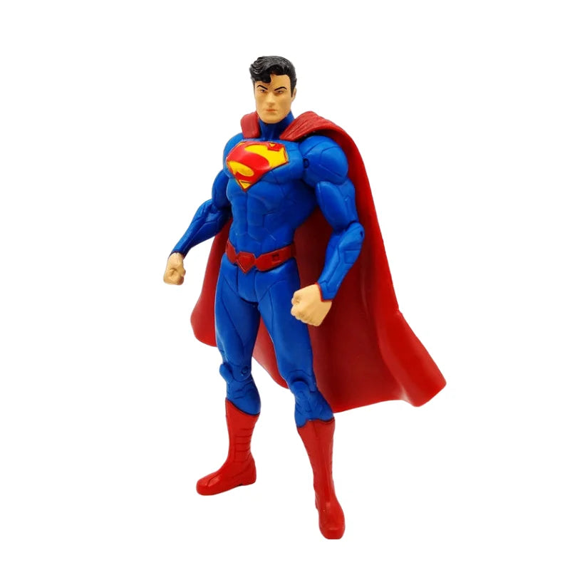 Justice League action figure by Bandai, 18cm movable PVC DC superhero toy with detailed design and dynamic pose.